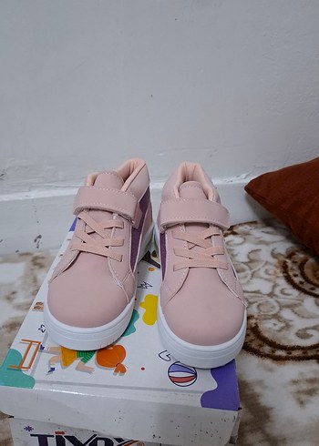 Kız Çocuk Pembe Cırt Cırtlı Spor ışıklı Ayakkabı - Görsel 5