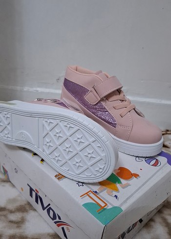 Kız Çocuk Pembe Cırt Cırtlı Spor ışıklı Ayakkabı - Görsel 2