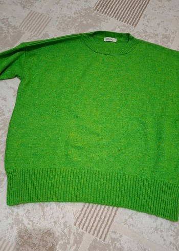 Yeşil Örgü Kadın Sweatshirt - Görsel 3