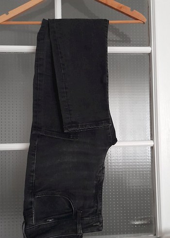 Siyah Dar Kesim Denim Kadın Pantolon - Görsel 2