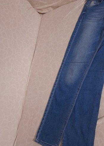 Kadın Mavi Regular Fit Denim Pantolon - Görsel 3