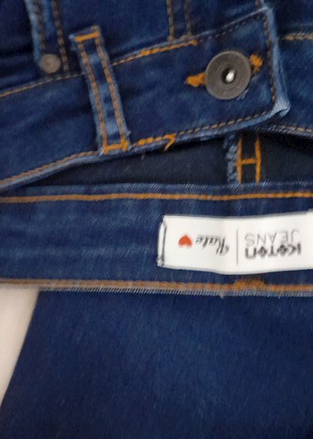 kot kadın pantolon yanları şirin kot detayı var şık tarz giy çık - Görsel 2