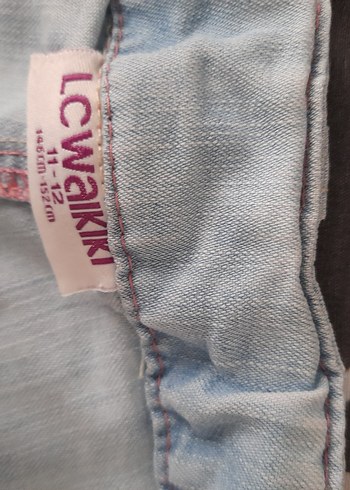 kız çoçuk  kot şort beli ayarlanabilir lastik - Görsel 6