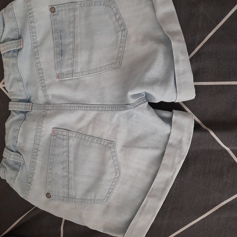 kız çoçuk  kot şort beli ayarlanabilir lastik - Görsel 5