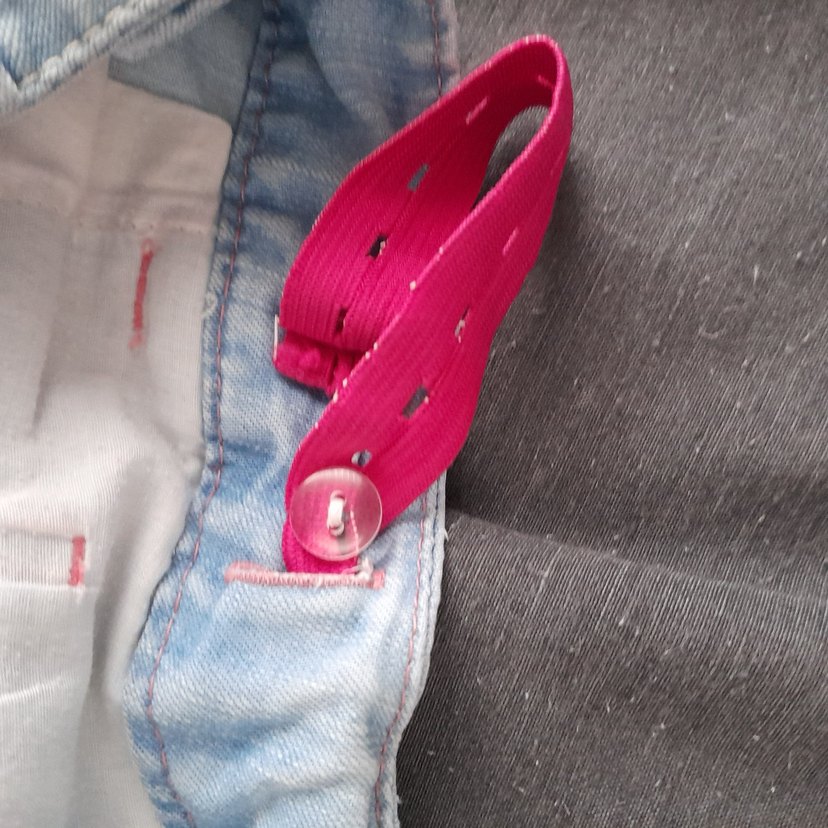 kız çoçuk  kot şort beli ayarlanabilir lastik - Görsel 3