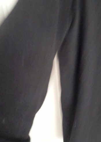 Siyah kaşe mont rahat salaş kesim yumuşacık - Görsel 7