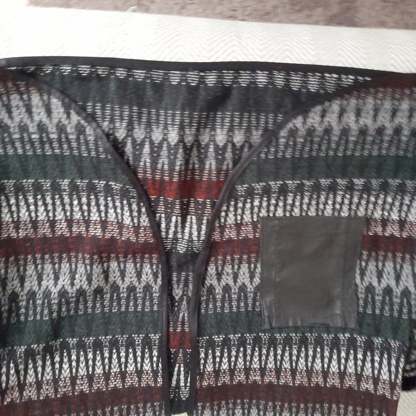 yün çeket mevsimlik kollar deri cep deri detay önü kople biye - Görsel 5