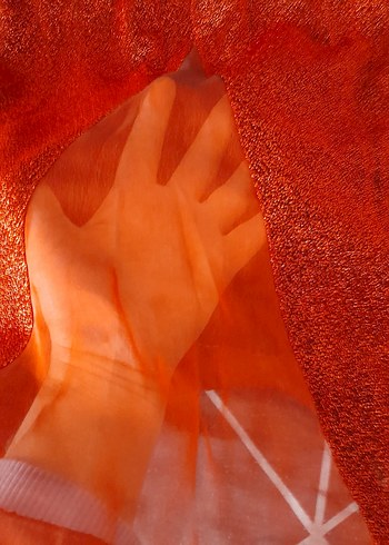 Bordo Uzun Abiye Elbise Transparan Kollar - Görsel 8