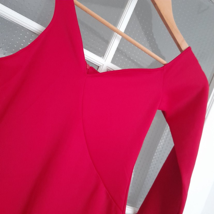 Kırmızı yarım boy  abiye - Görsel 2