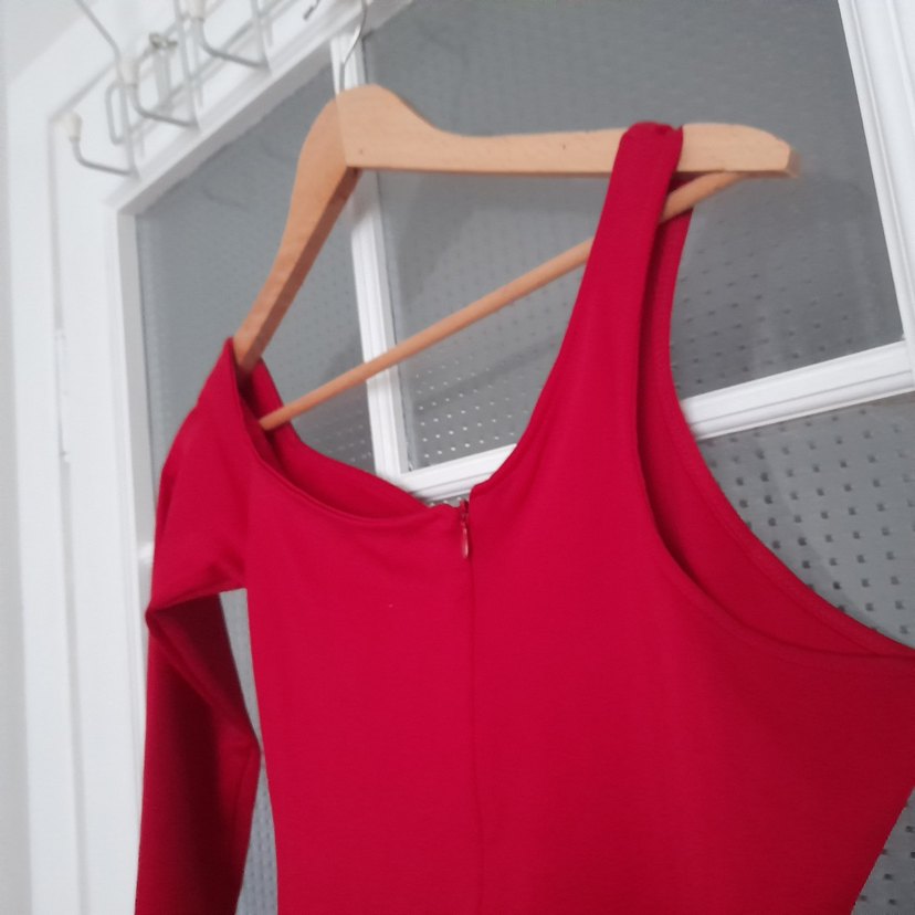 Kırmızı yarım boy  abiye - Görsel 3