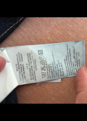 Düğmeli Lacivert Kot Mini Etek - Görsel 5