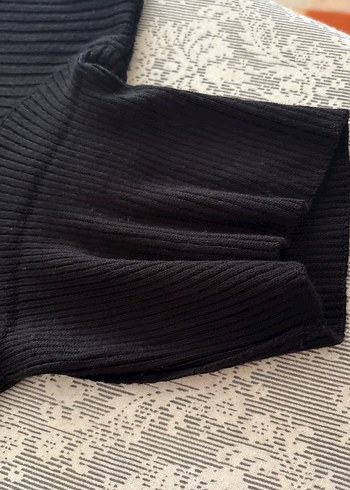 Siyah Uzun Kollu Balıkçı Yaka Triko Kazak - Görsel 2