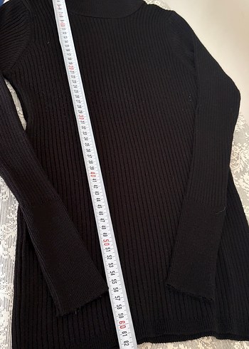 Siyah Uzun Kollu Balıkçı Yaka Triko Kazak - Görsel 3