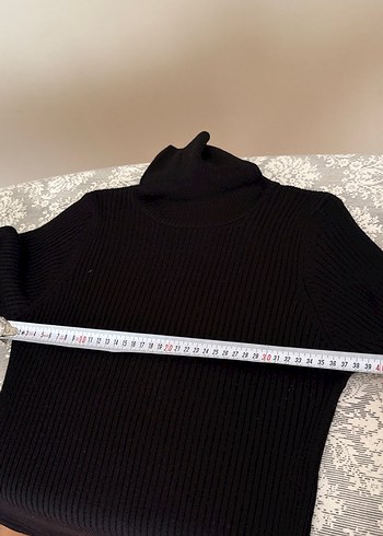 Siyah Uzun Kollu Balıkçı Yaka Triko Kazak - Görsel 4