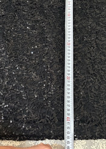 Siyah Payetli Mini Etek - Görsel 5