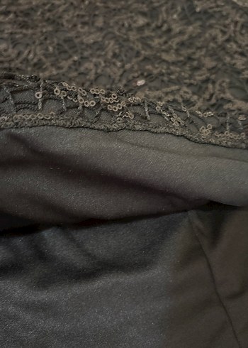 Siyah Payetli Mini Etek - Görsel 3