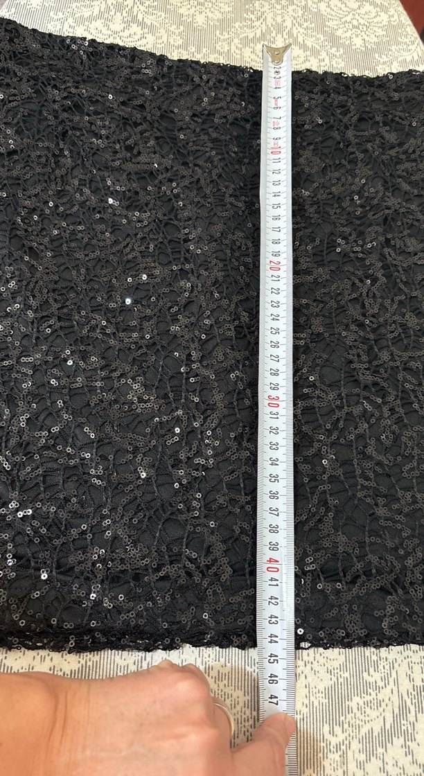 Siyah Payetli Mini Etek - Görsel 5