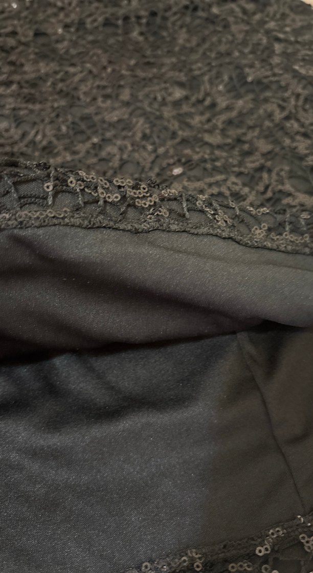 Siyah Payetli Mini Etek - Görsel 3