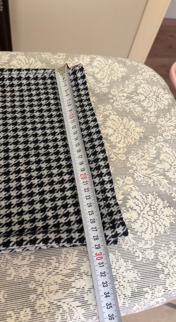 Kadın kaz ayağı desenli bol paça pantalon - Görsel 5