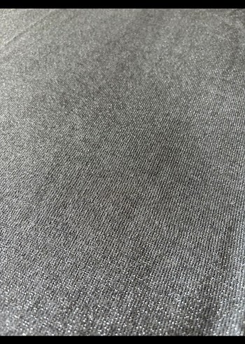 Gri V Yakalı Örgü Kadın Kazak - Görsel 3