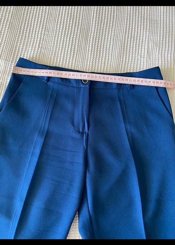 Mavi Pilili Kadın Kumaş Pantolon - Görsel 3