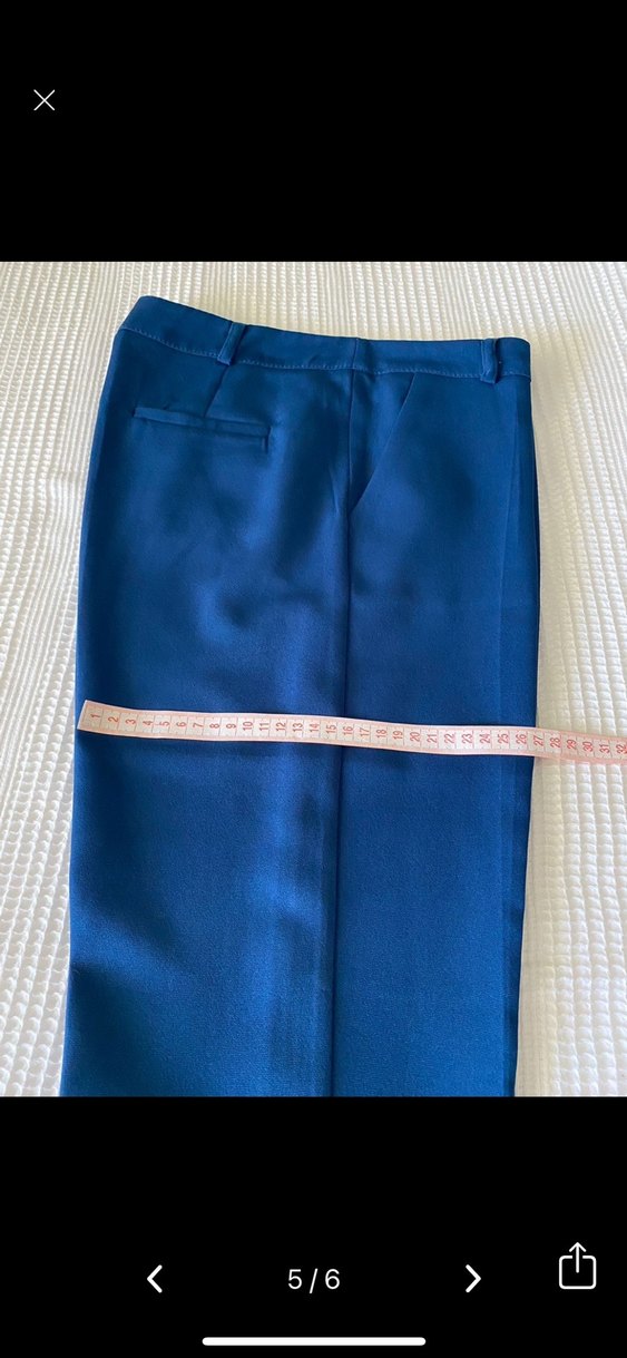 Mavi Pilili Kadın Kumaş Pantolon - Görsel 5