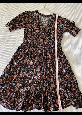 Bohem Çok Renkli Midi Elbise - Görsel 5