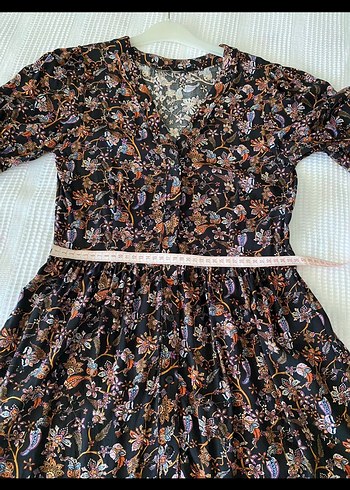 Bohem Çok Renkli Midi Elbise - Görsel 4