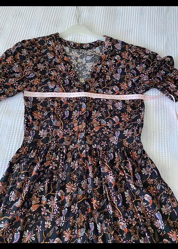 Bohem Çok Renkli Midi Elbise - Görsel 3