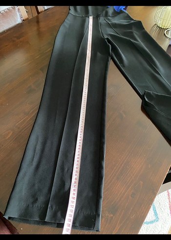 Kadın Lacivert Siyah Uzun Drapeli Tulum - Görsel 7