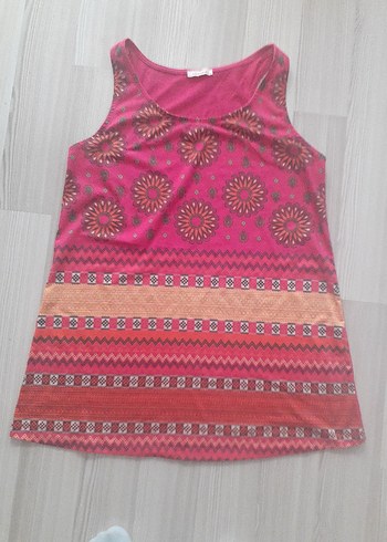LC Waikiki Pembe Çiçek Desenli Kolsuz Atlet