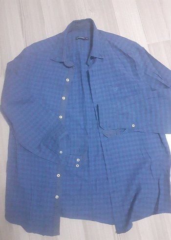 Mavi Düğmeli Erkek Gömlek - Görsel 2