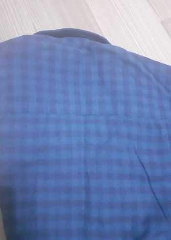 Mavi Düğmeli Erkek Gömlek - Görsel 4