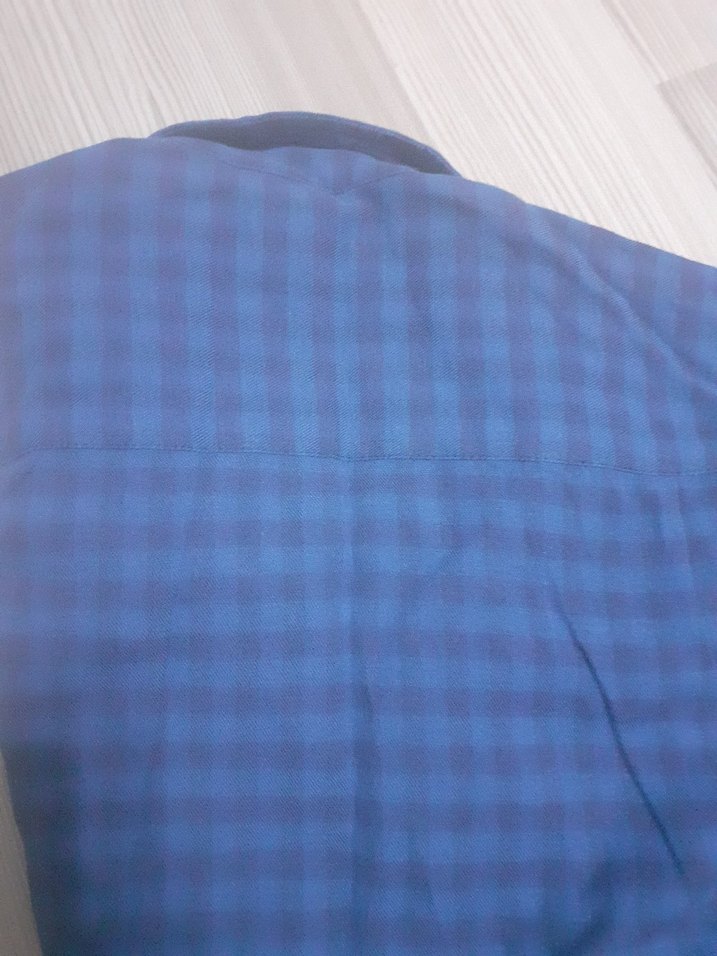 Mavi Düğmeli Erkek Gömlek - Görsel 4