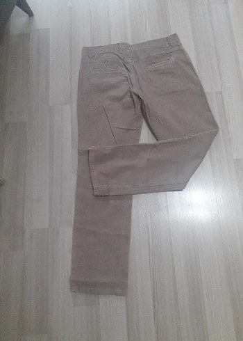 Kemerli Erkek Kahvereng fitillii Rahat Pantolon - Görsel 4