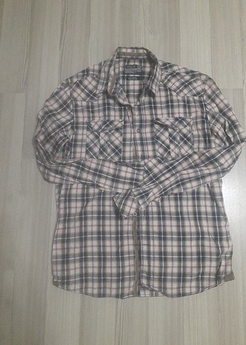 Gri Kareli Uzun Kollu Erkek Gömlek - Görsel 2