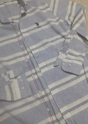 Gri Çizgili Kısa Kollu Erkek Gömlek - Görsel 3