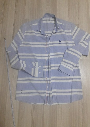 Gri Çizgili Kısa Kollu Erkek Gömlek - Görsel 2