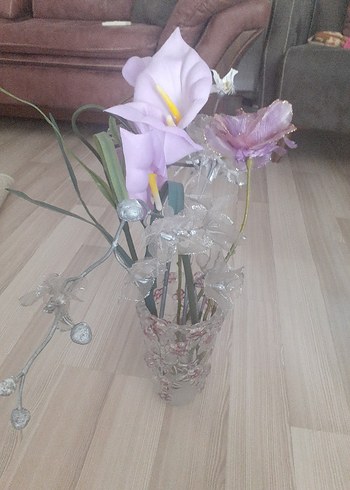 Diğer Pastel Mor Dekoratif Yapay Çiçekler