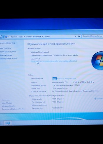 Toshiba notebook açıklamayı oku.