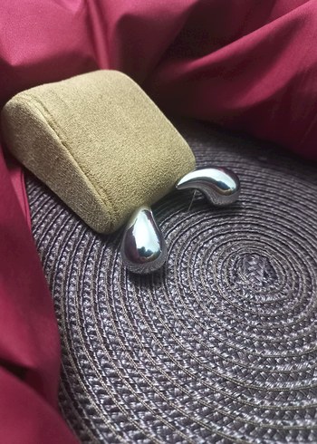 Diğer silver çelik kadın küpe