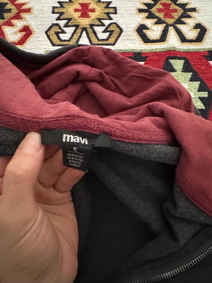 Fermuarlı kapüşonlu hırka - Görsel 4