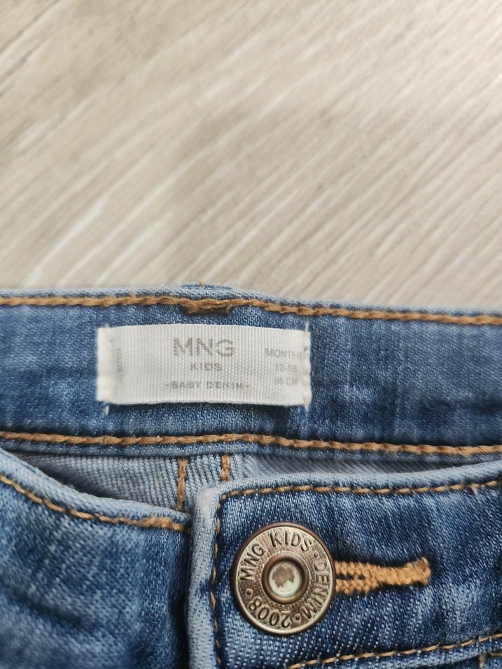 Mavi Düz Kesim Denim Pantolon - Görsel 3