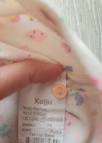 Kız Çocuk Baskılı Fiyonklu Straplez Atlet - Görsel 3