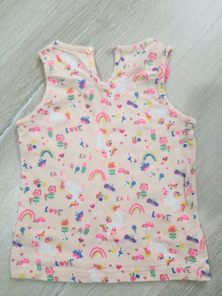 Kız Çocuk Baskılı Fiyonklu Straplez Atlet - Görsel 2