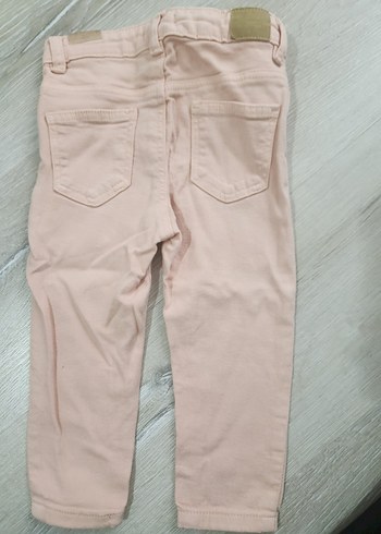 Kız Çocuk Bej Pamuklu Fırfırlı Pantolon - Görsel 2