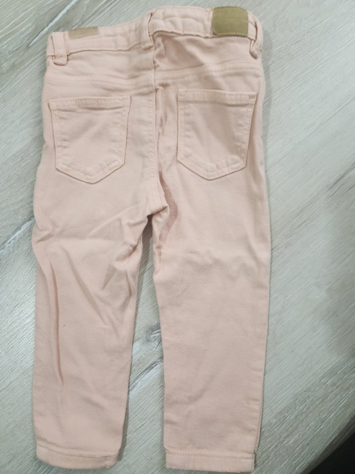 Kız Çocuk Bej Pamuklu Fırfırlı Pantolon - Görsel 2