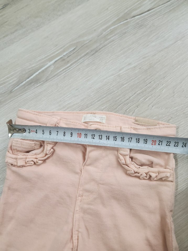 Kız Çocuk Bej Pamuklu Fırfırlı Pantolon - Görsel 4