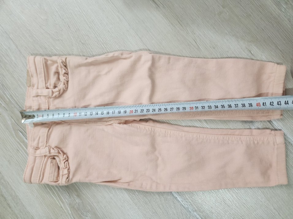 Kız Çocuk Bej Pamuklu Fırfırlı Pantolon - Görsel 5