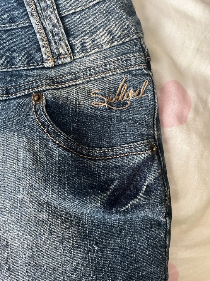 Y2k vintage mini mavi kot etek - Görsel 2